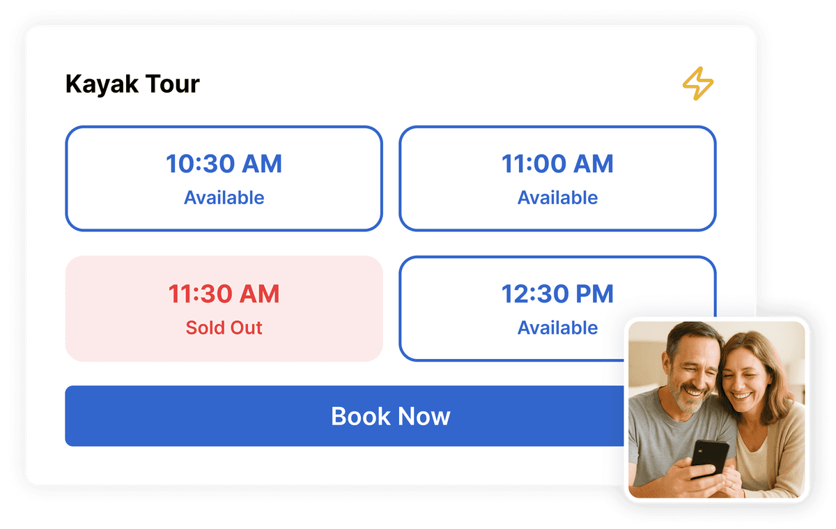 Ditch the paper calendars — upgrade to 24/7 online bookings.